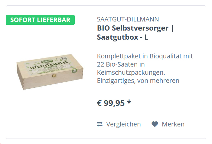BIO Selbstversorger | Saatgutbox - L 