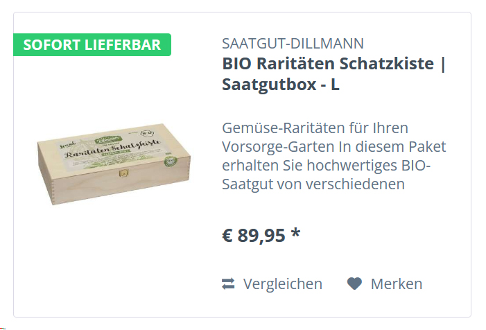  BIO Raritäten Schatzkiste | Saatgutbox - L 