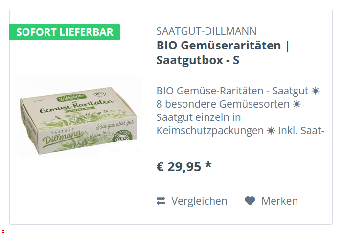 BIO Gemüseraritäten | Saatgutbox - S 