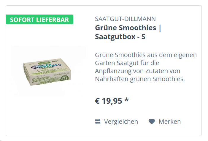 Grüne Smoothies | Saatgutbox - S 