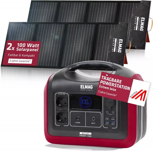 Solargenerator-Set ENERGY 1200 + SOLAR 100 DUO